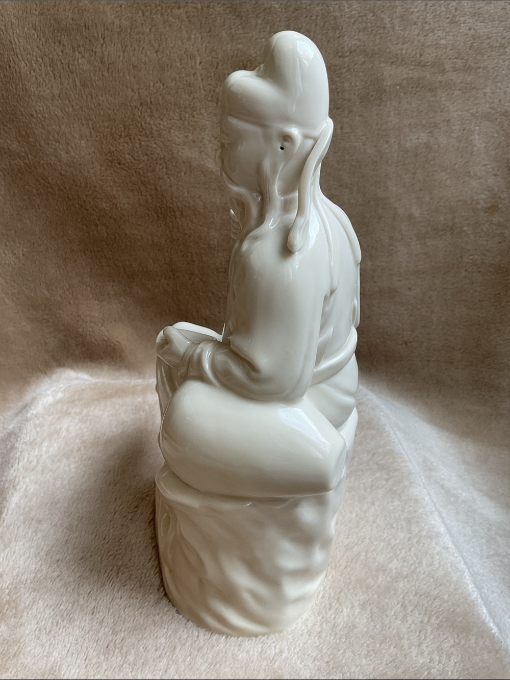 9.5” White Blanc Chinese Poet Porcelain Figure - Picture 4 of 6